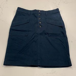 LOFT button front pencil skirt